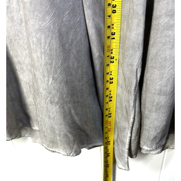 Entro Faux Gray Marble Wrap Dress Short Flutter Sleeve Size Medium New - Picture 5 of 12